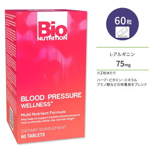 �o�C�I�j���[�g���V���� �u���b�h �v���b�V���[ �E�F���l�X �^�u���b�g 60�� Bio NUTRITION Blood Pressure Wellness �r�^�~�� �~�l���� �A�~�m�_�y�����񂹏��i�z�y���킹�Ĕ��������z