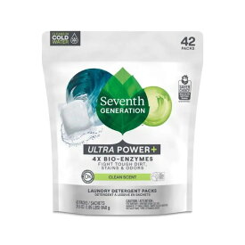 セブンスジェネレーション ウルトラパワー+ 洗濯用洗剤パック 42個入 Seventh Generation Ultra Power+ Laundry Detergent 42 count 【お取り寄せ商品】