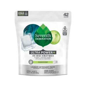 �Z�u���X�W�F�l���[�V���� �E���g���p���[+ ����p��܃p�b�N 42�� Seventh Generation Ultra Power+ Laundry Detergent 42 count �y�����񂹏��i�z