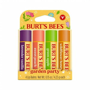 �o�[�c�r�[�Y �K�[�f���p�[�e�B�[ ���b�v�o�[�� 4�{�Z�b�g �e��4.25g Burt's Bees 4-Pack Garden Party Lip Balms 4 (0.15 oz.) tubes in blister box �y�����񂹏��i�z