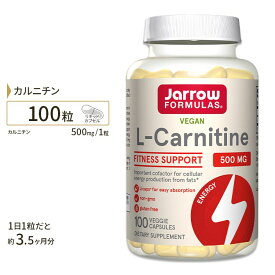 ジャローフォーミュラズ カルニチン サプリメント L-カルニチン 500mg 100粒 (リキッドカプセル)