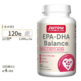 【ポイントUP対象★6月4日 20時 - 11日 2時迄】EPA-DHAバランス 120粒《約4ヵ月分》Jarrow Formulas ジャローフォーミュラズ フィッシュオイル オメガ3オメガ3 オメガ6 健康 サプリメント 脳トレ