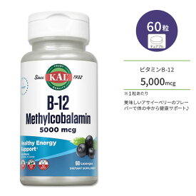 カル ビタミン B-12 メチルコバラミン 5000mcg 60粒 トローチ アサイーベリーフレーバー KAL B-12 Methylcobalamin Acai berry 60 Lozenges サプリ ヘルスケア ビタミンB ビタミン