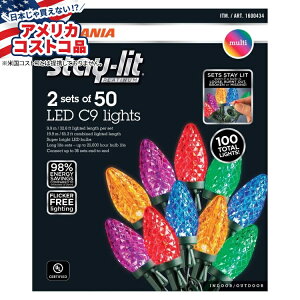 yAJtFAzVojA XeCbg C9 }` LED t@Zbg Cg 4 XgO XgO 50 ̃Cg Sylvania Stay-lit C9 Multi LED Faceted Lights, 4 Strings y񂹏izy
