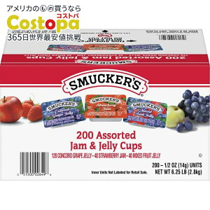 yAJtFAzX}bJ[Y A\[gW[[Jbv 0.5IX 200 Smucker's Assorted Jam & Jelly Cups, 0.5 oz, 200-county񂹏izy킹ĔzyAJRXgRi
