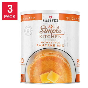 yAJtFAzReadyWise VvLb` pP[L~bNXA3 pbN #10  (v 60 H) ReadyWise Simple Kitchen Pancake Mix, 3-pack #10 Cans (60 Total Servings)y񂹏izy킹Ĕ