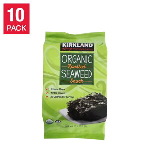 yAJtFAzJ[NhVOl`[ I[KjbN [Xg V[EB[h 0.6 IX 10  Kirkland Signature Organic Roasted Seaweed, 0.6 oz, 10-count y񂹏izy킹Ĕ