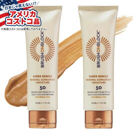 【アメリカフェア】ブラシオンブロック シアージーニアス ミネラルサンスクリーン ティントタイプ Brush On Block Sheer Genius Mineral Sunscreen, SPF 50, 1.7 fl.oz, 2-pack Tinted【お取り寄せ商品】【合わせて買いたい】