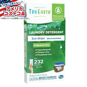 Tru Earth �G�R�X�g���b�v �����܃X�g���b�v ������ 232�� �X�g���b�v116�� Tru Earth Eco-Strips Laundry Detergent Strips, Fragrance Free, 232 Loads, 116 Strips�y�����񂹏��i�z�y���킹�Ĕ��������z