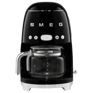 �X���b�O 50�N��X�^�C�� �h���b�v�R�[�q�[���[�J�[ 10�J�b�v �u���b�N SMEG 50's Style Drip Coffee Machine 10-Cup Black �y�����񂹏��i�z