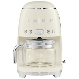 �X���b�O 50�N��X�^�C�� �h���b�v�R�[�q�[���[�J�[ 10�J�b�v �N���[�� SMEG 50's Style Drip Coffee Machine 10-Cup Cream �y�����񂹏��i�z