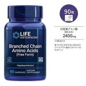���C�t�G�N�X�e���V���� ���}���A�~�m�_ 90�� �J�v�Z�� Life Extension Branched Chain Amino Acids BCAA �T�v�������g �A�~�m�_ �X�|�[�c �؃g�� �ؗ� �g���[�j���O �T�|�[�g�y�����񂹏��i�z�y���킹