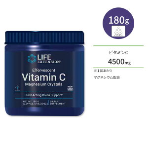 ���C�t�G�N�X�e���V���� ���A���r�^�~��C �}�O�l�V�E���N���X�^�� 180g �p�E�_�[ Life Extension Effervescent Vitamin C Magnesium Crystals�y�����񂹏��i�z�y���킹�Ĕ��������z