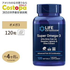 Life Extension �X�[�p�[�I���K3 �T�v�������g 120�� �\�t�g�W�F�� ���C�t�G�N�X�e���V���� Super Omega-3 Super Omega-3 EPA / DHA Fish Oil 120 softgels