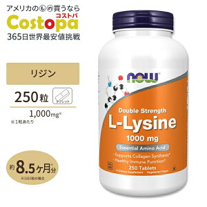 yő2000~OFFN[|ziEt[Y L-W Tvg 1000mg 250 ^ubg NOW Foods L-Lysine K{A~m_ R[Q XLPA wAPA JVE