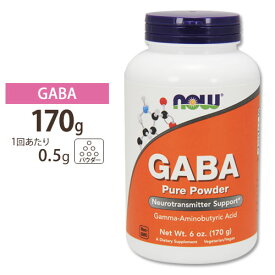 GABA (ギャバ) 100%ピュアパウダー 170g NOW Foods (ナウフーズ)