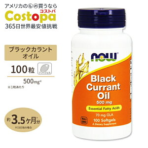 yő2000~OFFN[|zNOW Foods ubNJgIC (JVX) 500mg 100 \tgWF iEt[Y Black Currant Oil 500mg 100softgels