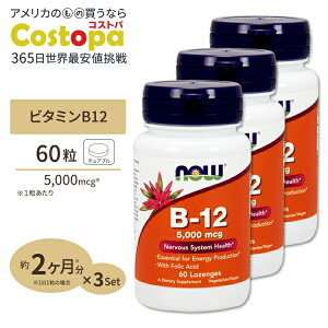 [3�Z�b�g] �t�_ �T�v�� �D�w �D�P �D�� �T�v�������g 60�� ��2������ 1��������400mcg �r�^�~��B-12 5000mcg�z�� NOW Foods (�i�E�t�[�Y)