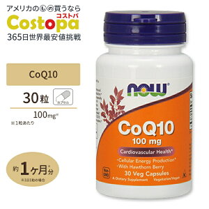 NOW Foods �R�G���U�C��Q10 100mg 30�� �x�W�J�v�Z�� �i�E�t�[�Y CoQ10 100mg 30vegcapsules