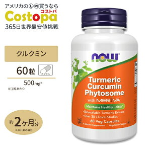 iEt[Y NN~tBg\[ Tvg 60 NOW Foods Turmeric Curcumin Phytosome |tFm[ xWJvZ ֐