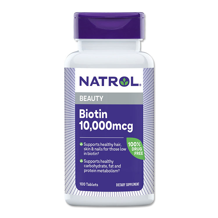 ナトロール ビオチン サプリメント 10000mcg 100粒 Natrol Biotin タブレット マキシマムストレングス