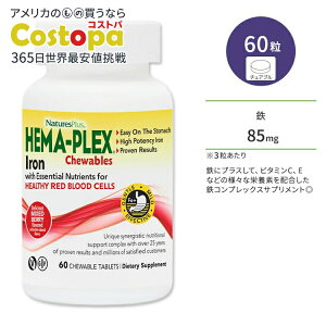 yő2000~OFFN[|zlC`[YvX w}vbNX ACA ~bNXx[ `Au 60 NaturesPlus HEMA-PLEX Iron Chewables S S