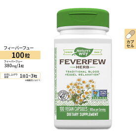 ネイチャーズウェイ フィーバーフュー 380mg カプセル 100粒 Nature's Way Feverfew Leaves 夏白菊