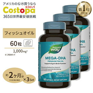 yő2000~OFFN[|z[3Zbg]lC`[YEFC K-DHA v~AtBbVIC 60 \tgWF Mega-DHA Premium Fish Oil EPA r^~E IK3