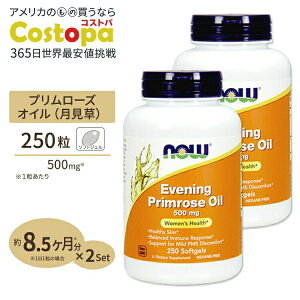 [2�Z�b�g] NOW Foods �������I�C�� 500mg 250�� �\�t�g�W�F�� �i�E�t�[�Y Evening Primrose Oil 500mg 250softgels 2bottles set