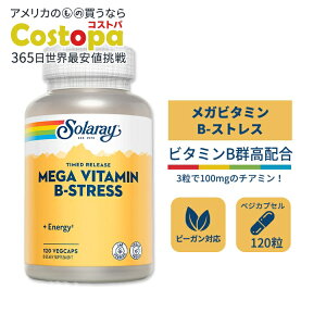yő2000~OFFN[|z\[ Kr^~ B-XgX ^C[X 120 Solaray Timed Release Mega Vitamin B-Stress 120 veg caps
