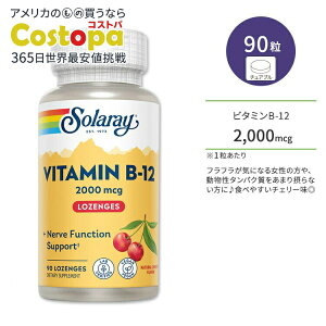 �y�|�C���gUP��15��20��-22���z�\�����[ �r�^�~��B-12 2,000mcg �V�R�`�F���[�� �g���[�` 90�� Solaray Vitamin B-12 2000mcg