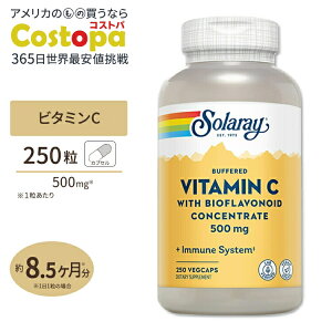 �\�����[ �o�b�t�@�[�h �r�^�~��C with �o�C�I�t���{�m�C�h 500mg �x�W�^�u���J�v�Z�� 250 �� Solaray Vitamin C With Bioflavonoid Complex Buffered VegCap�̒� �Ǘ� ���N �b�� �΍� �K��