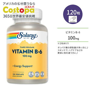 yő2000~OFFN[|z\[ 2iK^C[X r^~B-6 100mg xW^AJvZ 120 Solaray Vitamin B6 Timed-Release shLV