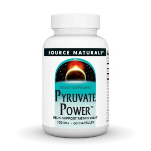 �\�[�X�i�`�������Y �s���r���_�p���[ 750mg 60�J�v�Z�� Source Naturals Pyruvate Power�E750 mg 60 Capsule �y�����񂹏��i�z�y���킹�Ĕ��������z
