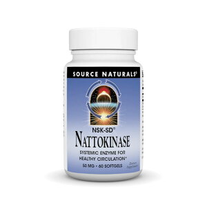 �\�[�X�i�`�������Y �i�b�g�E�L�i�[�[ NSK-SD 50mg 60�\�t�g�W�F�� Source Naturals Nattokinase NSK-SD 50 mg 60 Softgel �y�����񂹏��i�z�y���킹�Ĕ��������z
