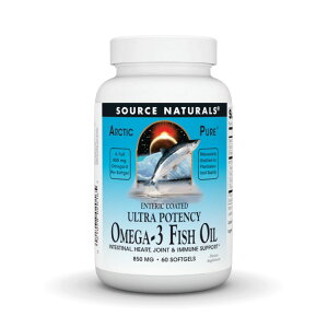 �\�[�X�i�`�������Y �A�[�N�e�B�b�N�s���A �E���g���|�e���V�[ �I���K3�t�B�b�V���I�C�� ���n�R�[�g 850mg 60�\�t�g�W�F�� Source Naturals ArcticPure Ultra Potency Omega-3 Fish Oil Enteric Coated 850 mg 60 Softgel 