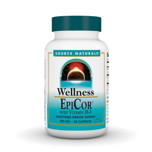 �\�[�X�i�`�������Y �E�F���l�X �G�s�R�[���{�r�^�~��D3 500mg 60�J�v�Z�� Source Naturals Wellness EpiCor with Vitamin D-3 500 mg 60 Capsule �y�����񂹏��i�z�y���킹�Ĕ��������z