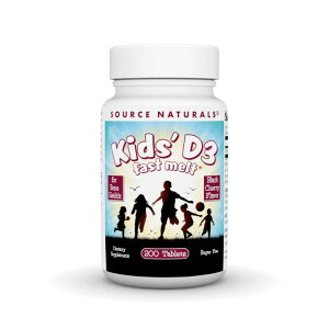 �\�[�X�i�`�������Y �L�b�YD3 400IU �u���b�N�`�F���[�� 200�t�@�X�g�����g Source Naturals Kids D-3 400 IU Black Cherry 200 Fast Melt�E129 �y�����񂹏��i�z�y���킹�Ĕ��������z