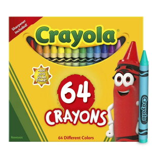 yAJEH}[gizN N 64F V[vi[t qp wZp[ Ki A[gEH Crayola Crayons with Sharpener, 64 Ct, Back to School Supplies y񂹏iz