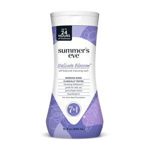 【アメリカウォルマート品】サマーズイブ フェミニンウォッシュ デリケートブロッサム pHバランス 470ml Summer's Eve Delicate Blossom Daily Feminine Wash, Removes Odor, pH Balanced, 15 fl oz 【お取り寄せ商品】