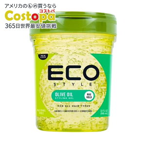 �y�|�C���gUP��2��20��-�z�G�R�X�^�C�� �I���[�u�I�C�� �w�A�X�^�C�����O�W�F�� ��946ml Eco Style Olive Oil Hair Styling Gel, 32 oz., Moisturizing, Unisex �y�����񂹏��i�z