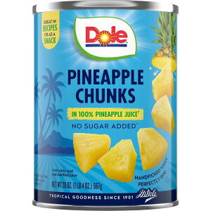 �h�[�� �p�C�i�b�v���`�����N 100%�p�C�i�b�v���W���[�X�Ђ� 567g �� Dole Pineapple Chunks in 100% Pineapple Juice, 20 oz Can �y�����񂹏��i�z