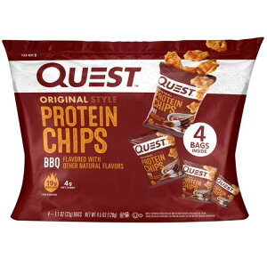 �N�G�X�g �I���W�i���X�^�C�� �v���e�C���`�b�v�X BBQ���� 31g 4�ܓ� Quest Original Style Protein Chips, BBQ Flavor, Gluten Free, 1.1 oz, 4 Count �y�����񂹏��i�z