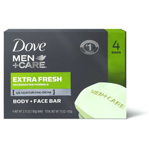 yAJEH}[giz_ +PA {fBtFCXo[ CrS[eBOtH[~ GNXgtbV 106g 4 Dove Men+Care Body + Face Bar Invigorating Formula, Extra Fresh, 3.75