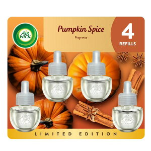 yAJEH}[gizGA[EBbN vOC FIC tBipvLXpCX̍j4 Air Wick Plug-In Fall Scented Oil Air Freshener Warmer Refills, Pumpkin Spice, 4 Count y