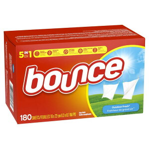 yAJEH}[gizoEX t@ubN\ti[ hC[V[g AEghAtbV̍ 180 Bounce Fabric Softener Dryer Sheets, Outdoor Fresh Scent, 180 Count y񂹏iz