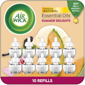 yAJEH}[gizGA[EBbN vOC FIC tB T}[fBCc̍ 10 Air Wick Plug-In Scented Oil Air Freshener Warmer Refills, Summer Delights, 10 Count y