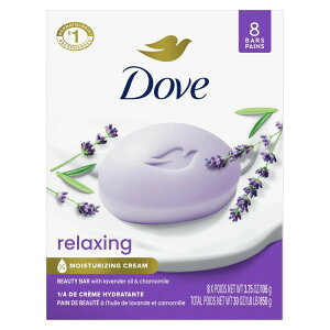 yAJEH}[giz_ r[eB[ o[\[v NVO x_[ICJ~[ 106g 8 Dove Beauty Bar Soap Relaxing Lavender Oil & Chamomile 3.75 oz 8 Bars y񂹏iz