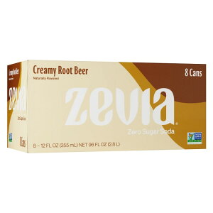 �[�r�A �[���V���K�[�\�[�_ �N���[�~�[ ���[�g�r�A �\�[�_�|�b�v 355ml 8�{ Zevia Zero Sugar, 0 Calorie Creamy Root Beer Soda Pop, 12 fl oz, 8 Pack �y�����񂹏��i�z