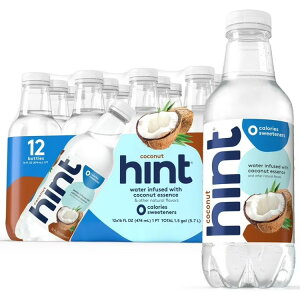 �q���g �{�g���E�H�[�^�[ �R�R�i�b�c �V���K�[�t���[�t���[�o�[�E�H�[�^�[ 474ml 12�{�p�b�N Hint Bottled Water, Coconut Sugar Free Flavored Water 16 Fl Oz Pack of 12 �y�����񂹏��i�z